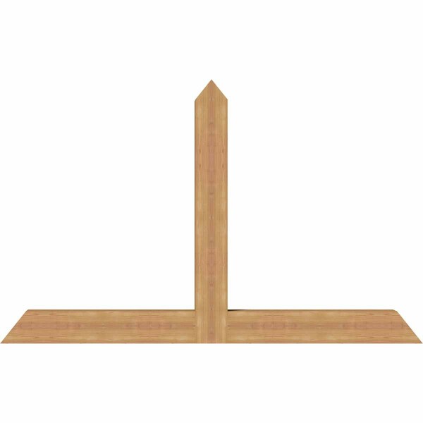 Ekena Millwork Portland Timber Gable Bracket, Western Red Cedar, 72"W x 45"H x 5 1/2"D x 5 1/2"F, 15/12 Pitch GBW072X45X0606POR00SWR - main